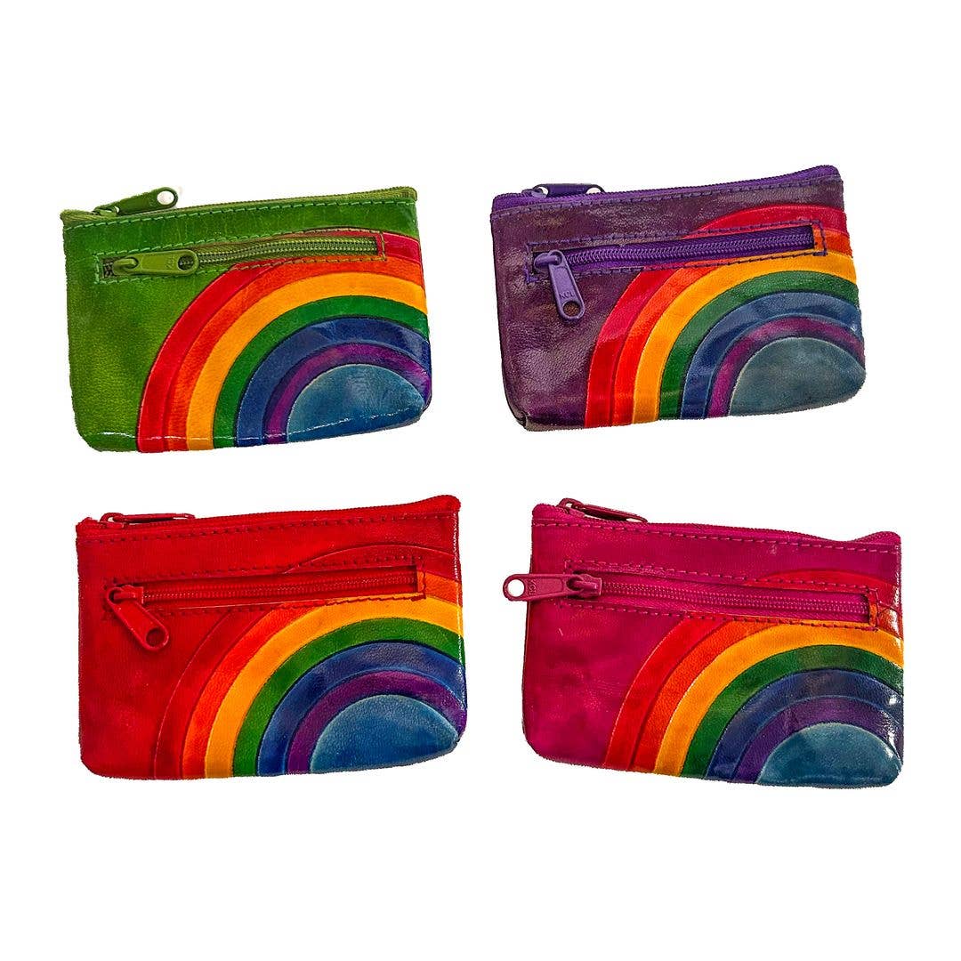 Rainbow Leather Coin Purse, ST-CP-RB-705