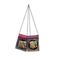 Cotton Sequined Elephant String Strap Shoulder Bag