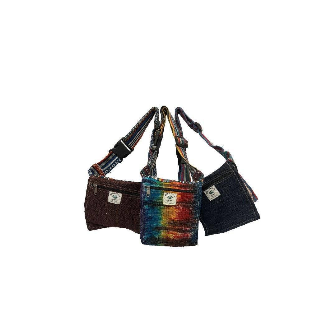 Himalayan Hemp Tie Dye Zipper Pocket Fanny Pack