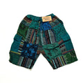 Cotton Patchwork Mushroom Print Cargo Shorts