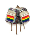 Himalayan Hemp Rainbow Gheri Fabric Trim Medium Backpack