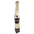 Hemp Woven Gheri Trim Crossbody Water Bottle Bag