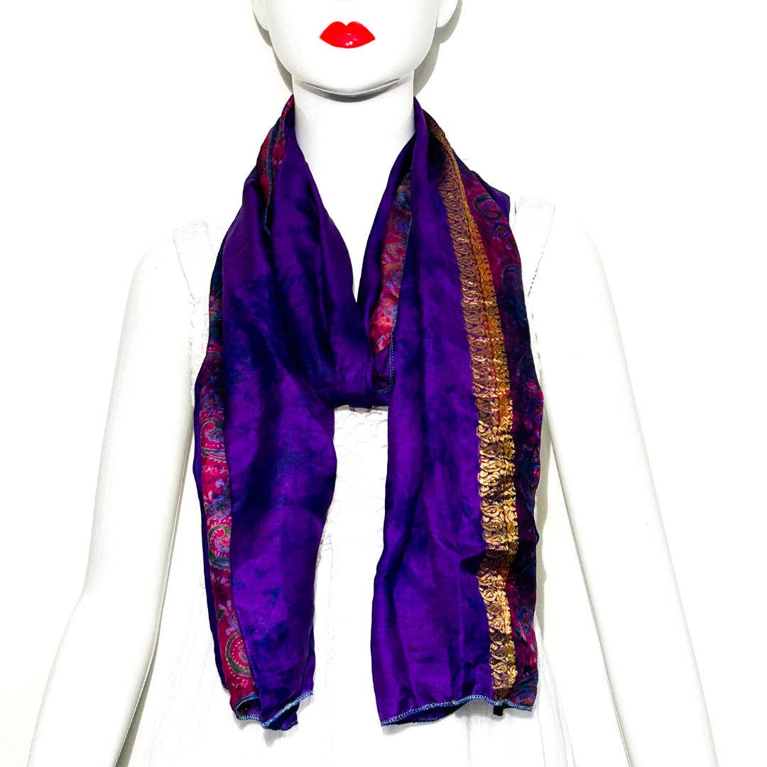 Silk Tie Dye Scarf OM-1