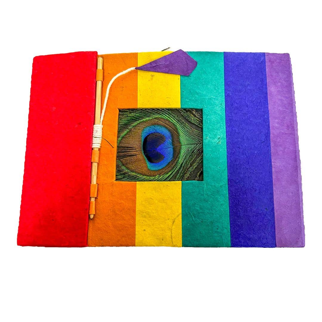Rainbow Medium Journal w/ Feather (ST-JB-RB-3)
