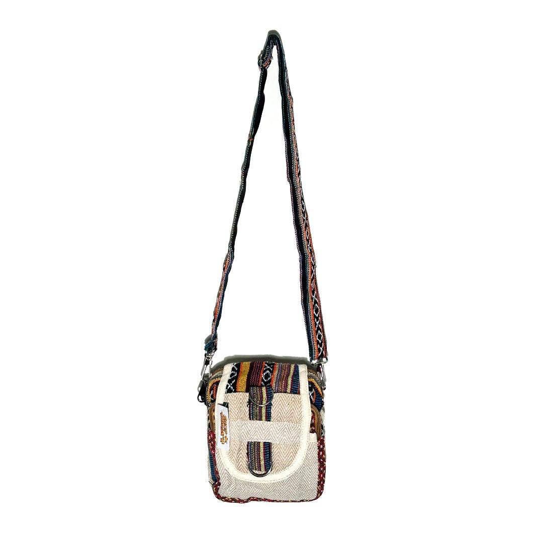 Himalayan Hemp Gheri Design Small Adjustable Shoulder Bag
