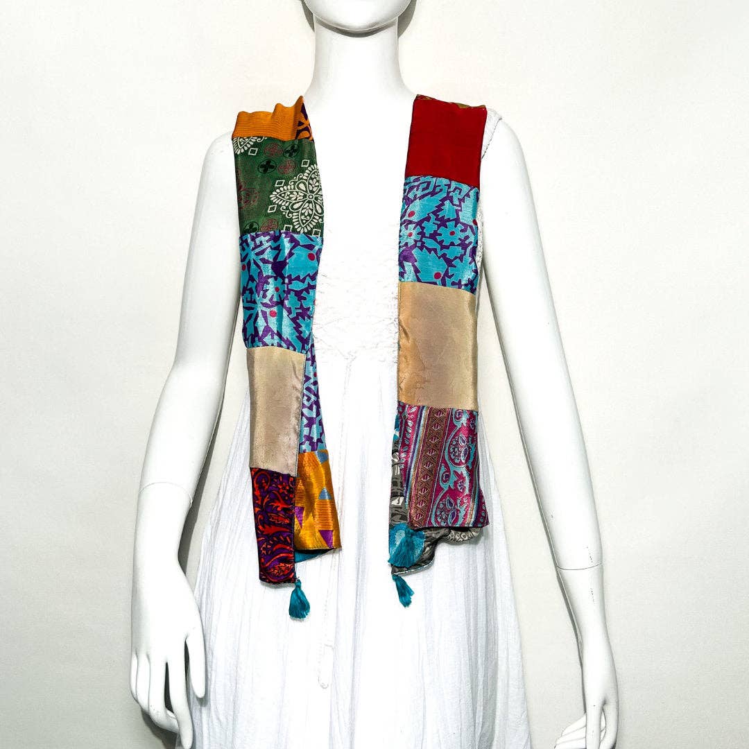 Silk Patch Scarf SE-16