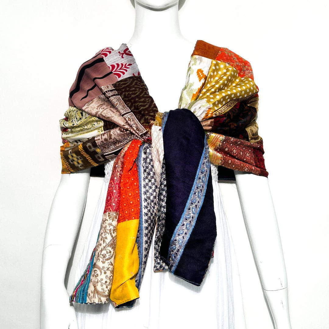 Silk Patchwork Scarf SLK-1