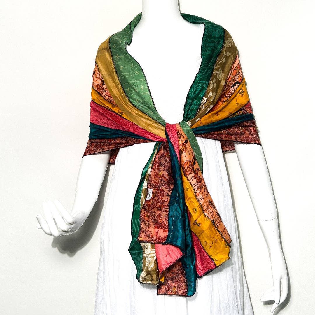 7 Panel Silk Scarf RG-02