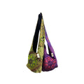 Cotton Stonewash Floral Stitch Monk Style Sholder Bag