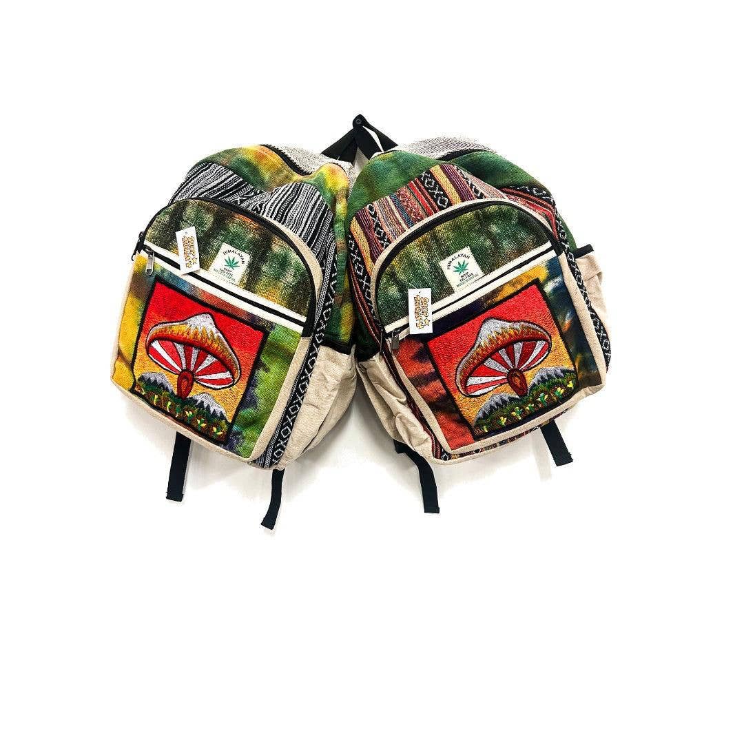 Himalayan Hemp Gheri Trim Mushroom Patch Backpack
