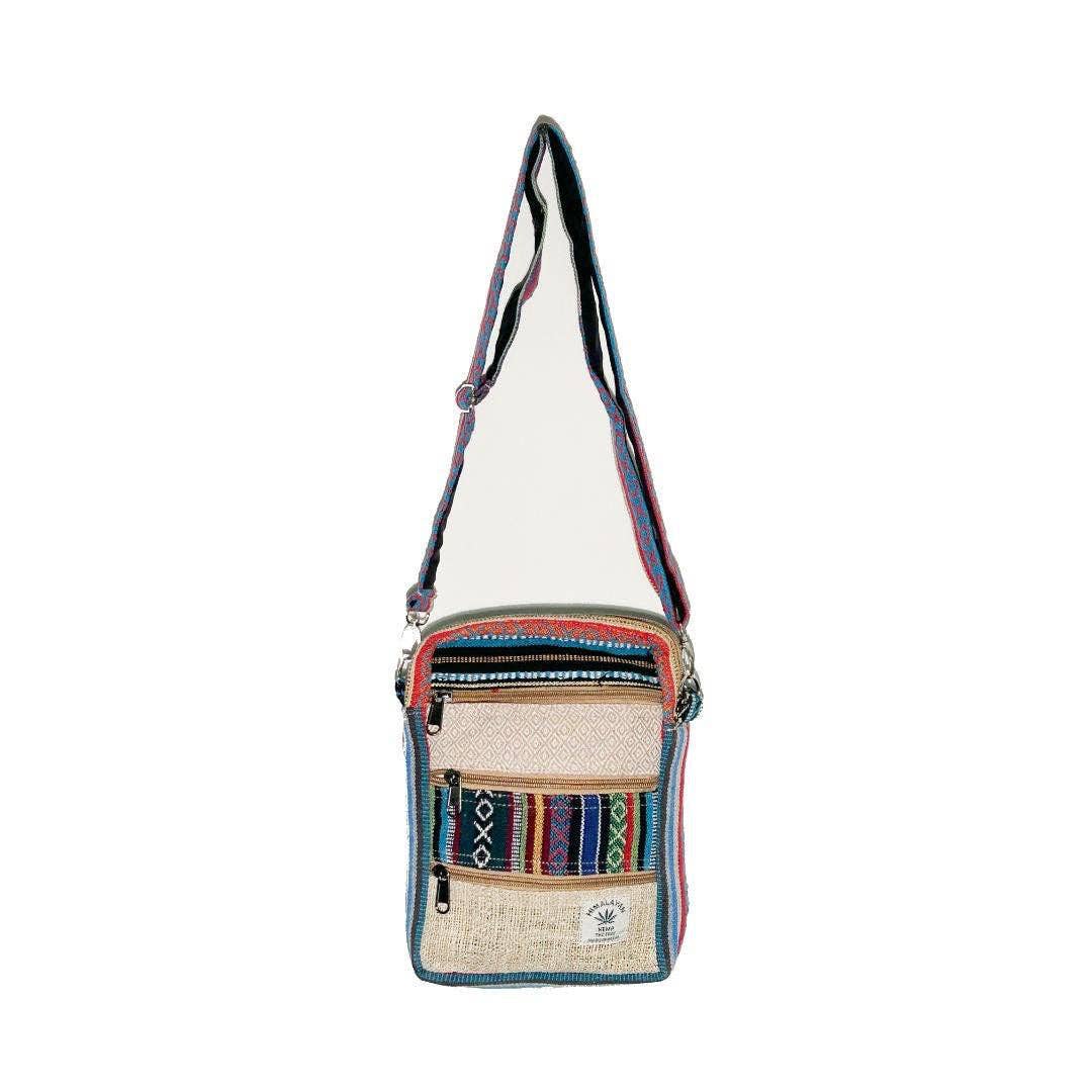 Himalayan Hemp Gheri Trim Design Adjustable Shoulder Bag