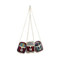 Cotton Gheri Woven String Strap Mini Shoulder Bag