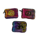 Peace/Om Cotton Coin Purse, ST-CP-RC-007