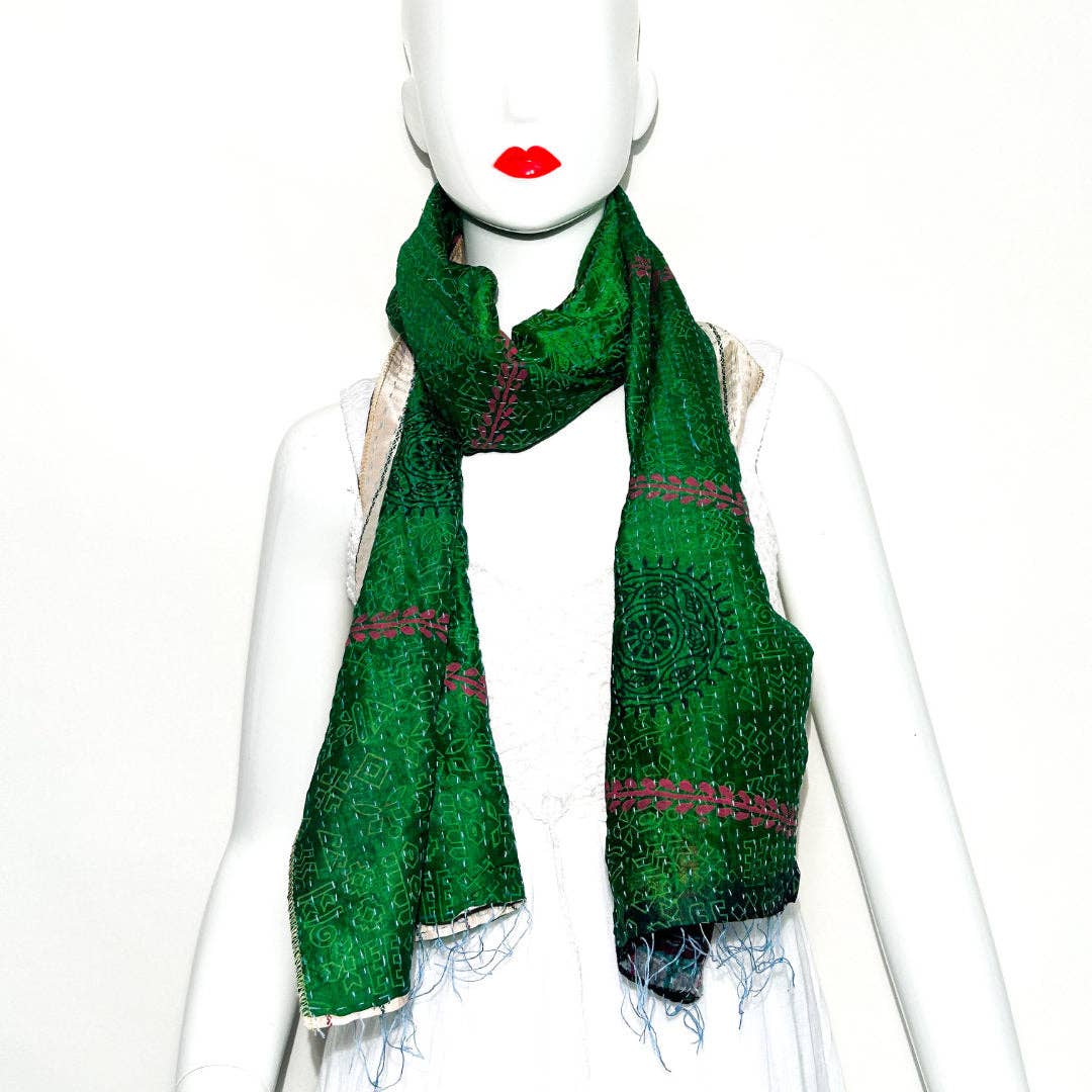 Silk Kantha Scarf KN-2