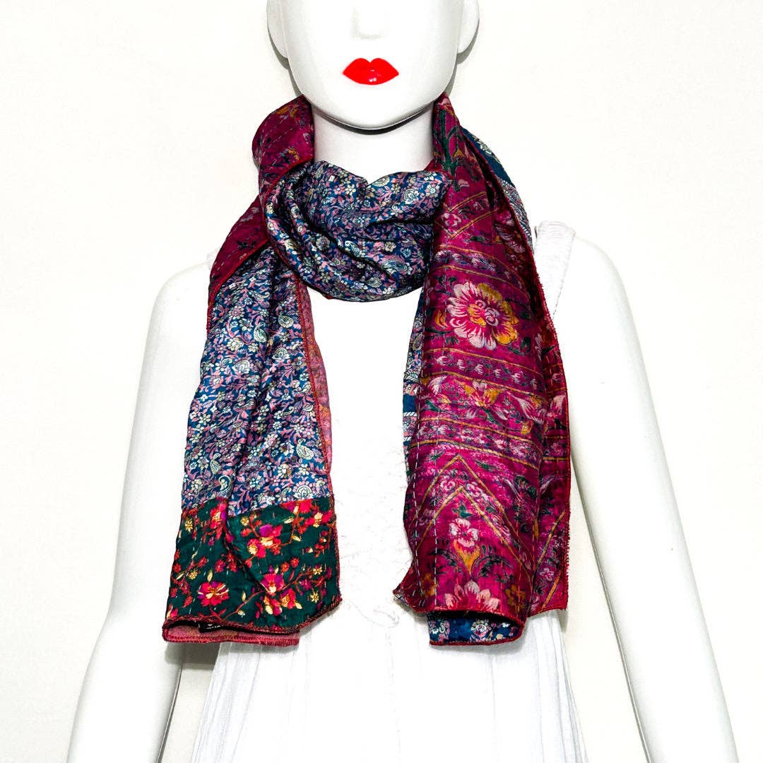 Silk Kantha Scarf KN-3