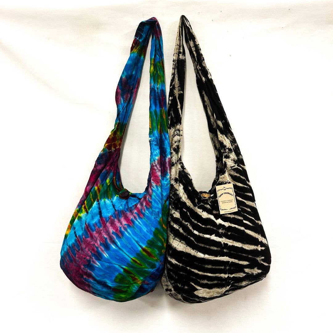 Tie-Dye Cotton Sling Hobo Bag