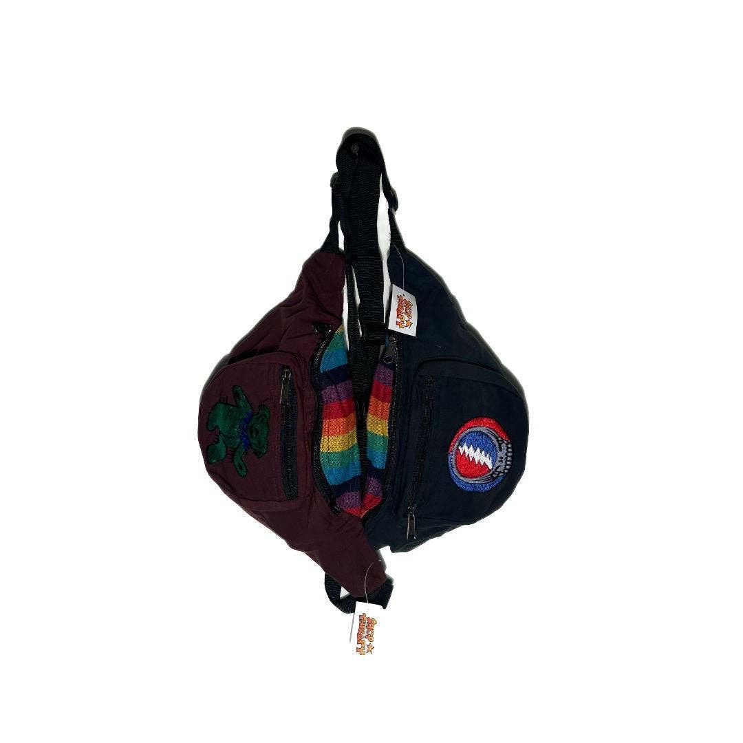 Cotton Color Stripe Trim Various Patch Design Fanny Pack
