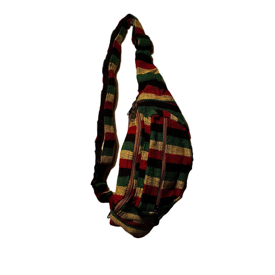 Cotton Multi Colored Stripe Fanny Pack