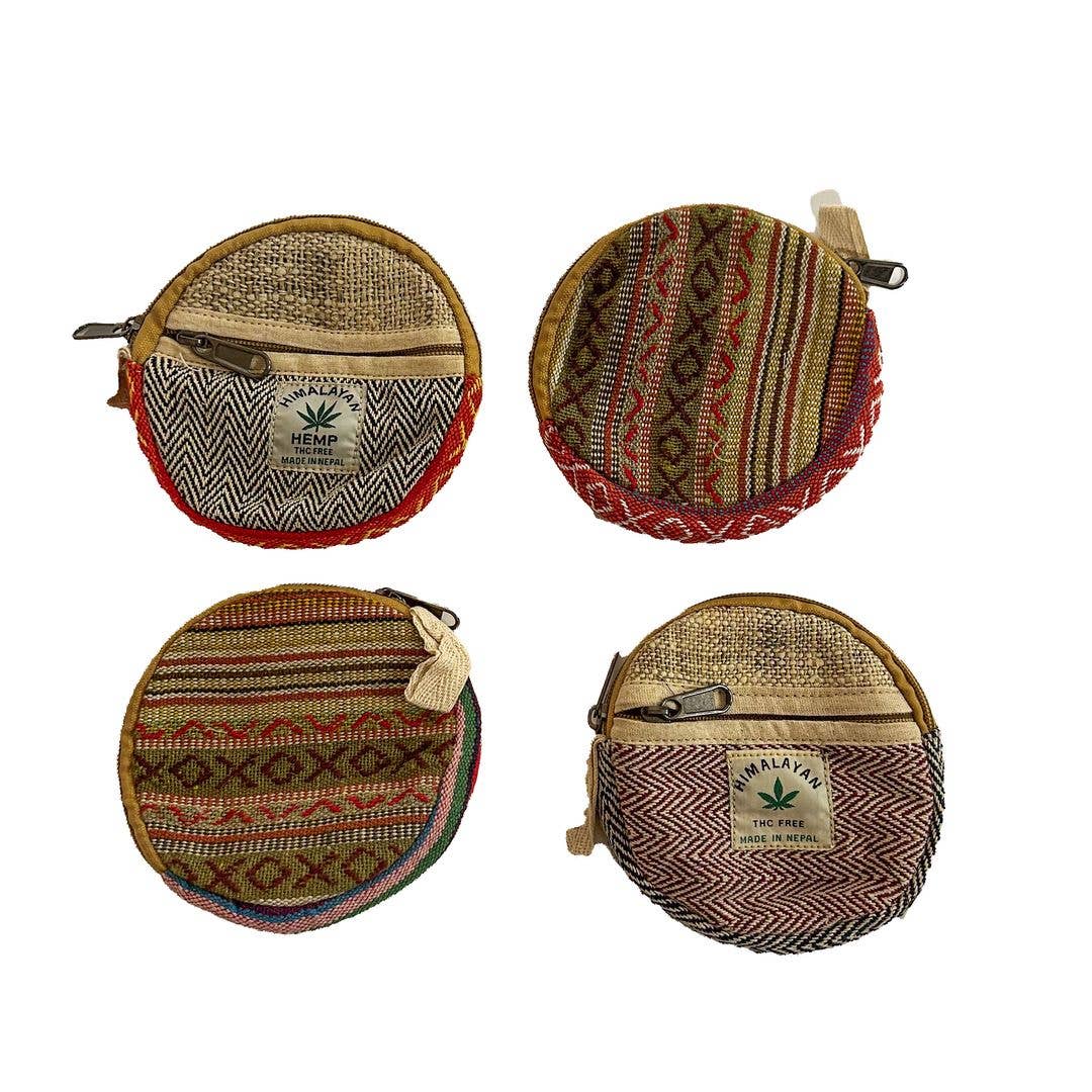 Woven Hemp Coin Purse, ST-CP-RD-04