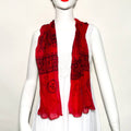 Cotton Hindu Printed Scarf With Raw Edge KS-04