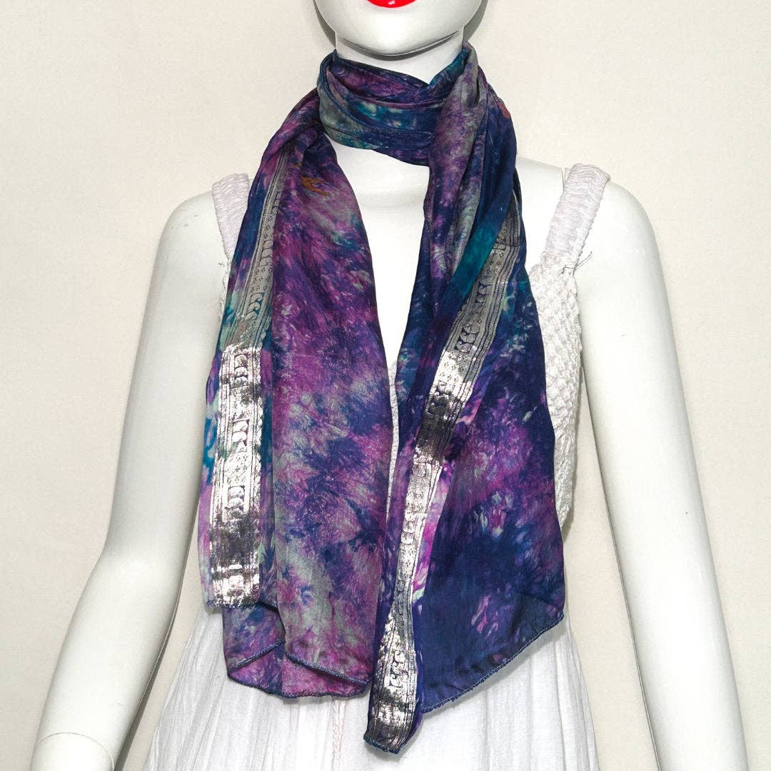 Silk Tie Dye Scarf OM-2