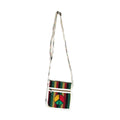 Cotton Peace Sign Striped Adjustable Strap Shoulder Bag