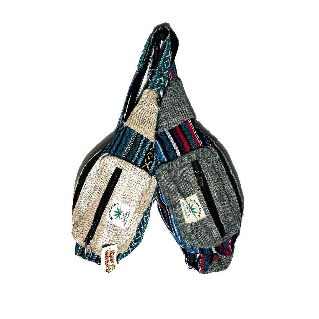 Himalayan Hemp Gheri Pattern Trimmed Fanny Pack