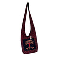 Cotton Patterned Tree of Life Monk Style Shoulder Bag