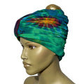 Boho Bohemian Tie Dye Spandex Turban Headscarf