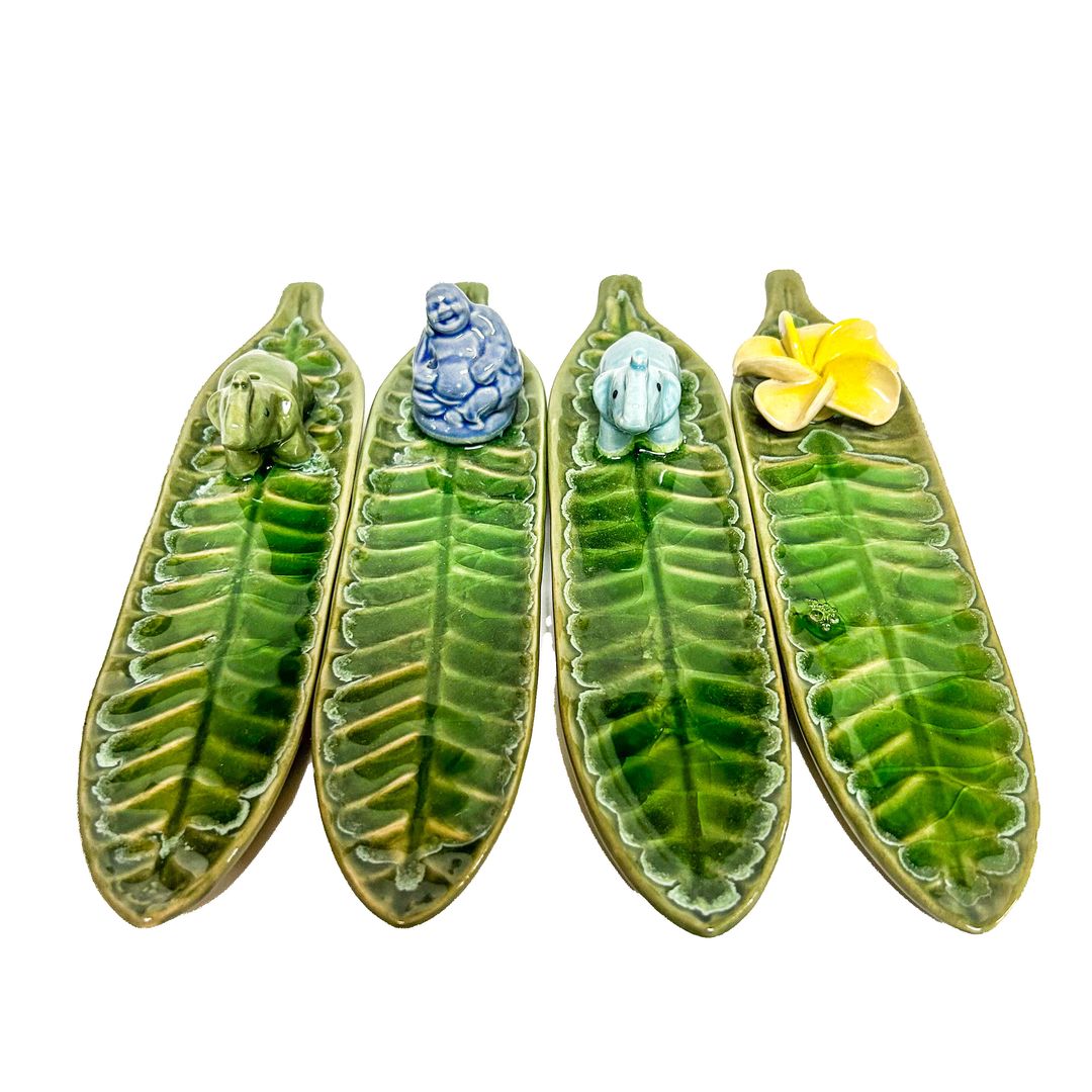 Ceramic Leaf Icon Incense Burner (ST-IH-CCL-20011)