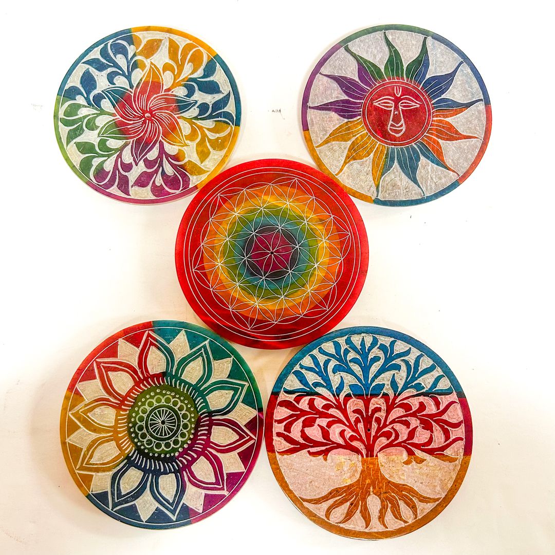 Dyed Chakra Incense Burner (ST-IH-KK-119)