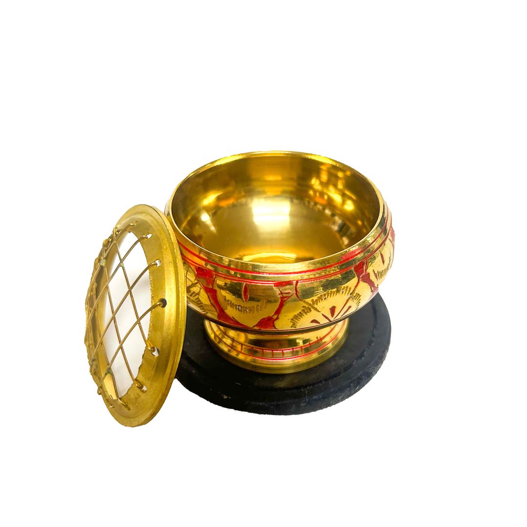 Resin Burner with Wood Base (ST-IH-KV-2157)