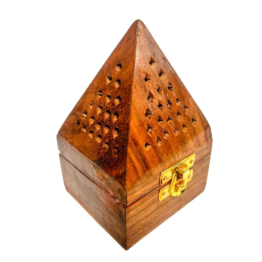 Wood Pyramid Incense Burner (ST-IH-PR-88)