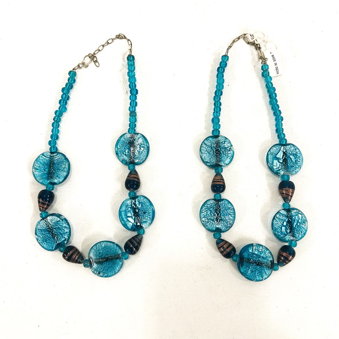 Aquamarine Glass Necklace (ST-JWL-17789)