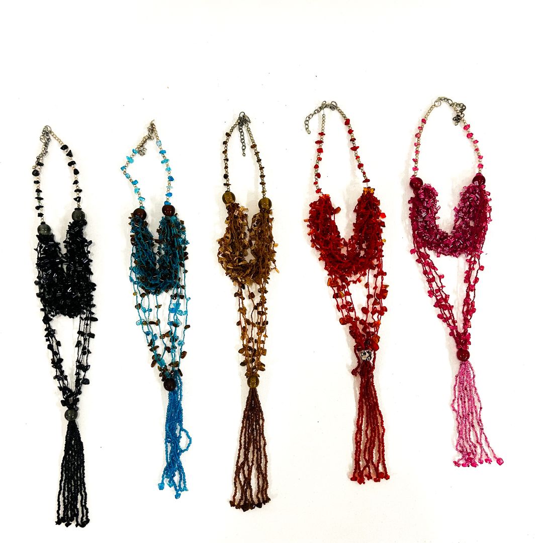 Double Layer Bead Necklace (ST-JWL-MAYA-811)