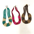 Multi Section Bead Necklace (ST-JWL-QZ-62)