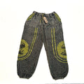 Stonewash Cotton Mushroom Print Boho Pants