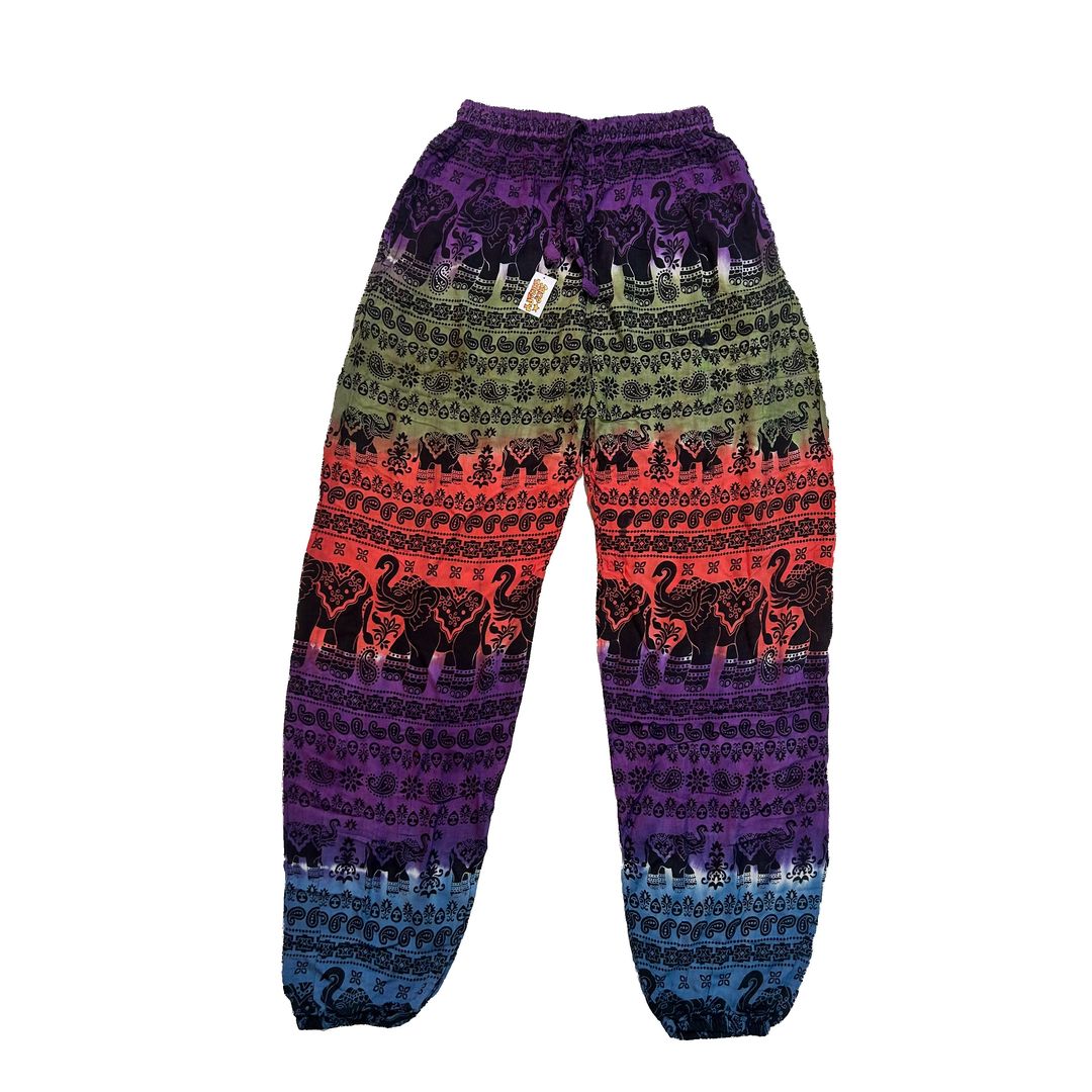 Multi Colored Elephant Design Pants (ST-PANT-KGN-2136)
