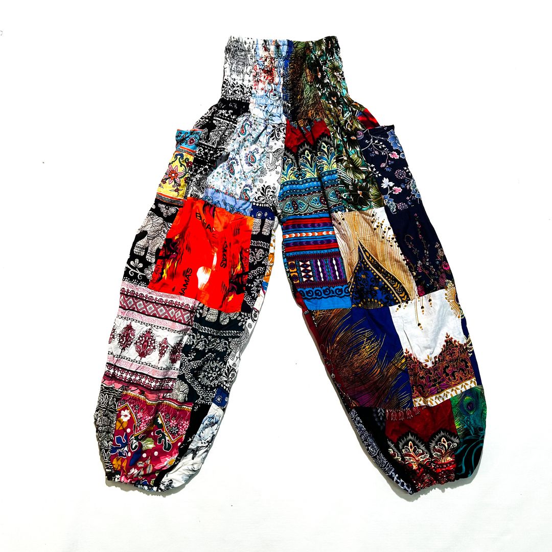 Multi Patchwork Design Elastic Pants (ST-PANT-NS-2405)