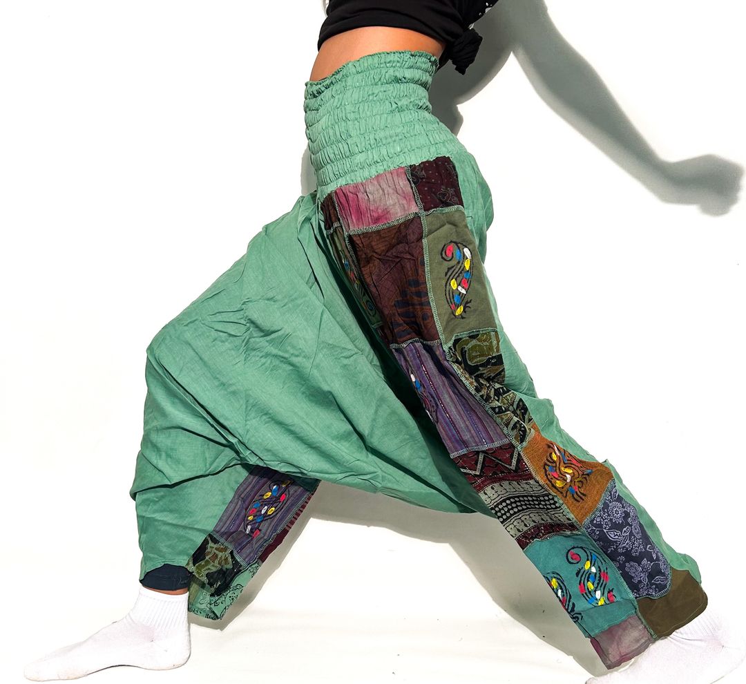 Genie Pants w/ Hindu Patchwork Side Detail (ST-PANT-UCW-04)