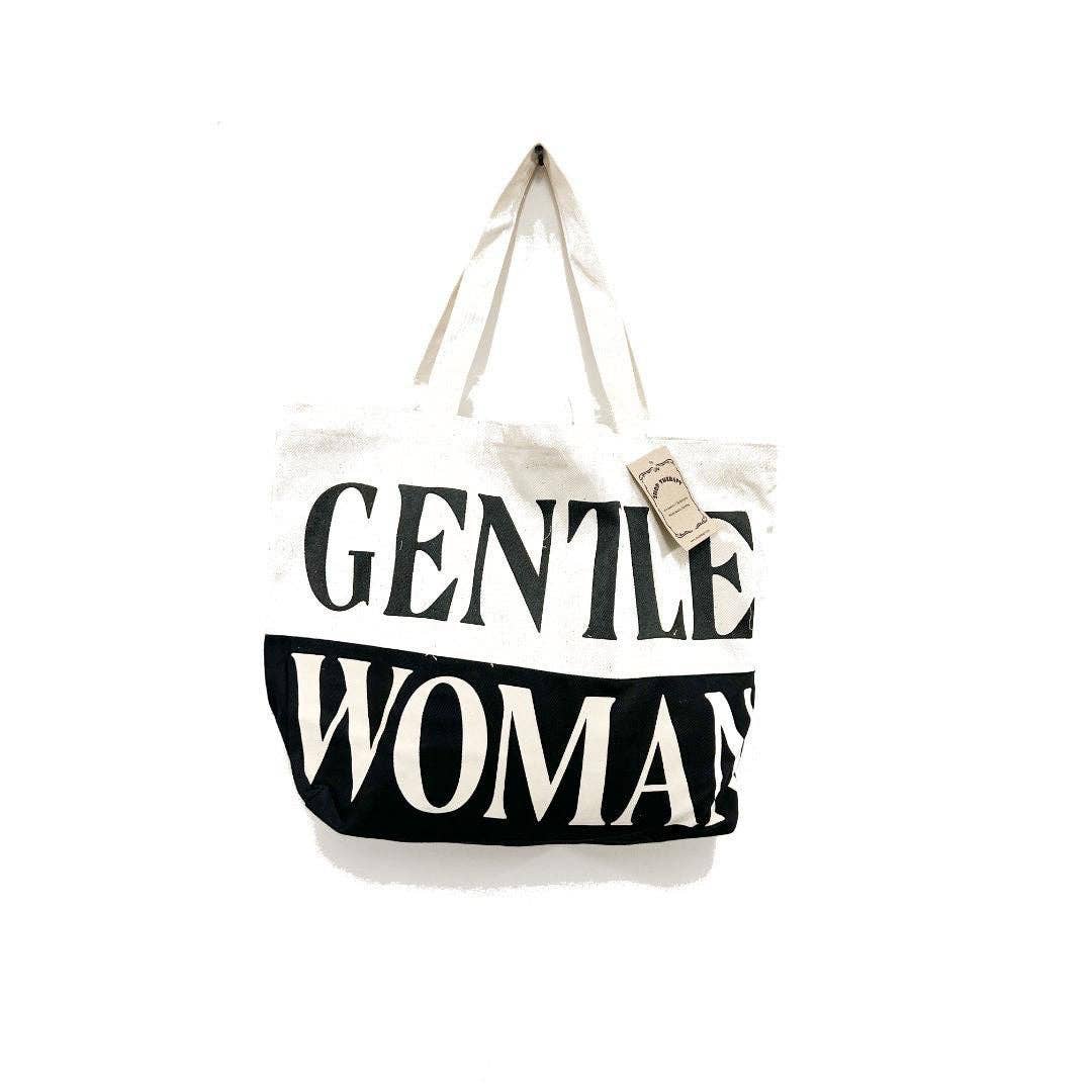 Gentle Woman Contrast Canvas Tote Bag from Made In Thailand