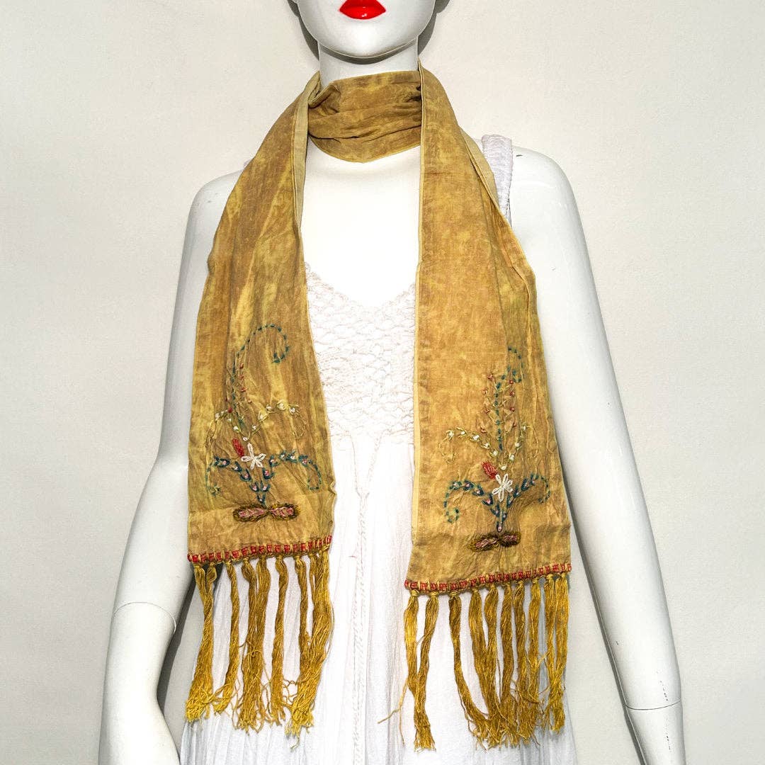Cotton Embroidered Floral Scarf UCW-246