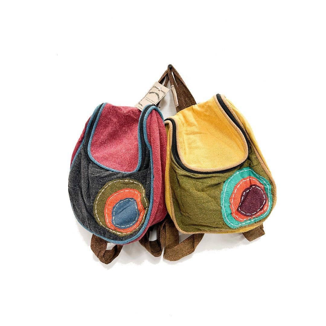 Cotton Circle Patch Backpack