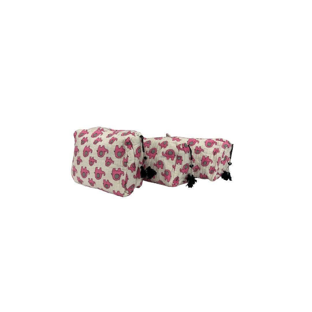 Cotton 3 in 1 Nested Zipper Pouches in Various Designs