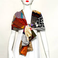 Silk Patchwork Scarf OM-2511
