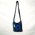 Cotton Stonewash Floral Stitch Adjustable Strap Shoulder Bag