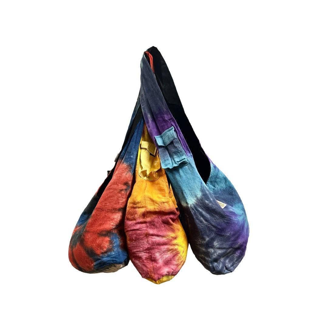 Cotton Tie Dye 2 Color Monk Style Shoulder Bag