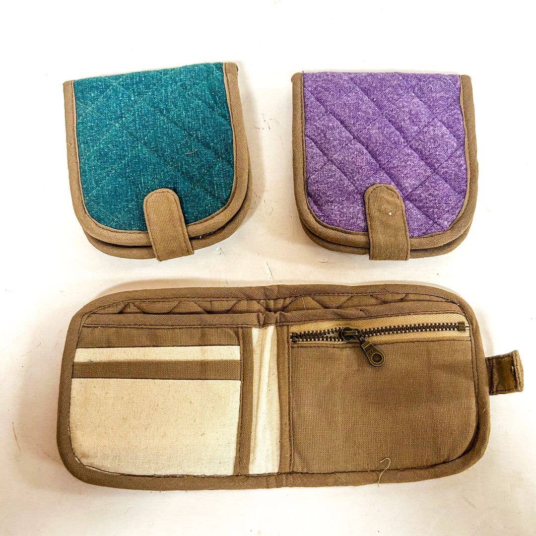 Snap Button Cotton Wallet, ST-CP-ACH-221