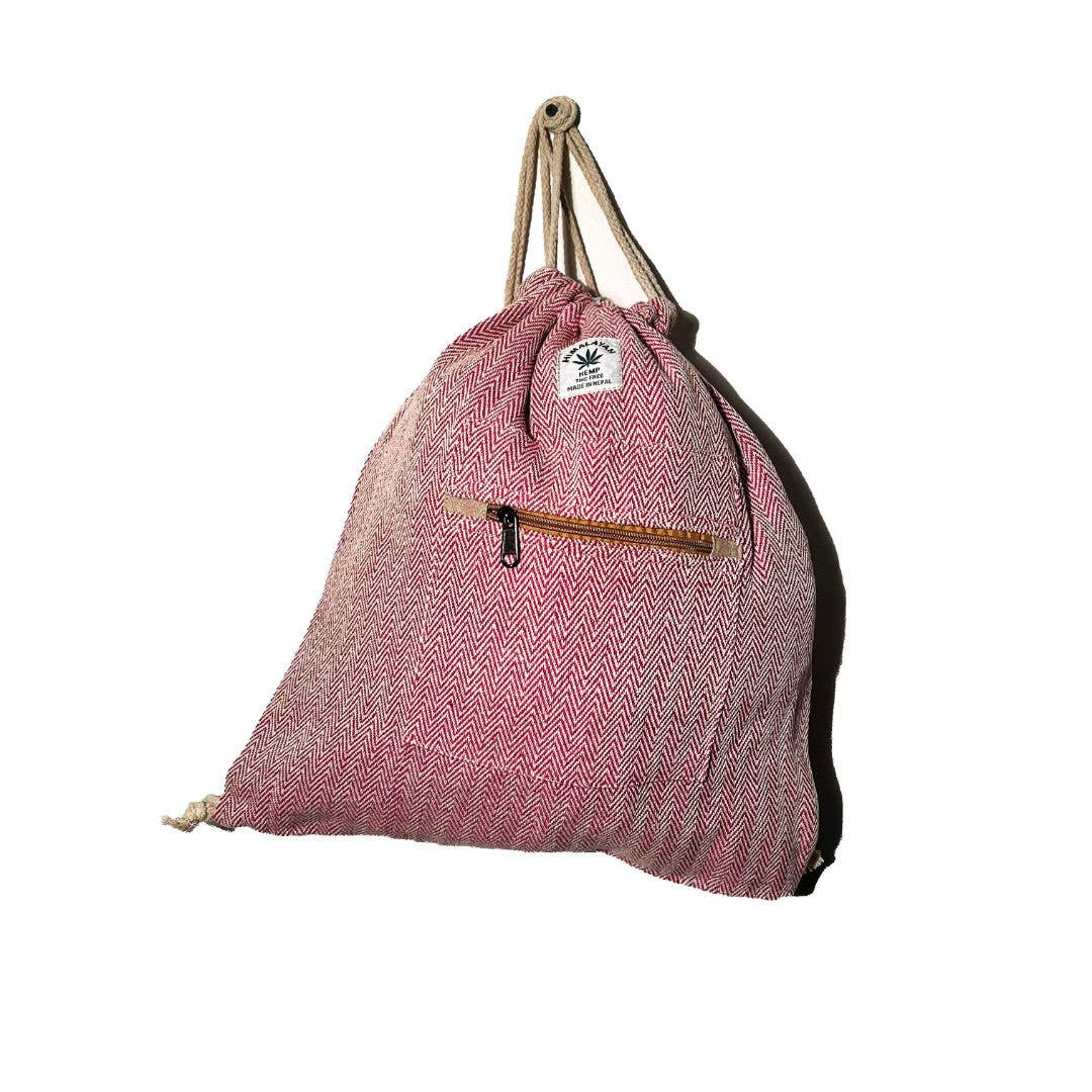 Himalayan Hemp Patterned Drawstring Bag