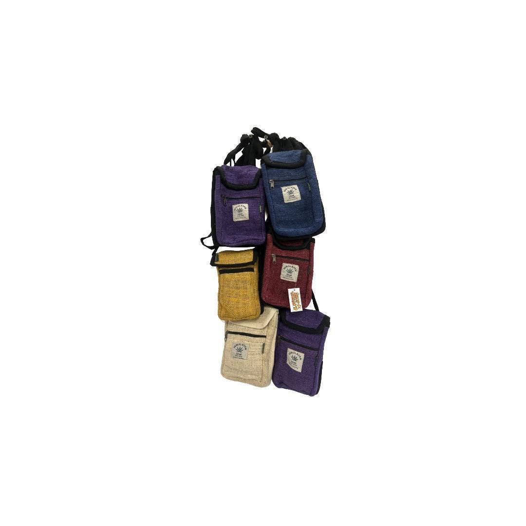 Himalayan Hemp Solid Color Small Shoulder Pouch
